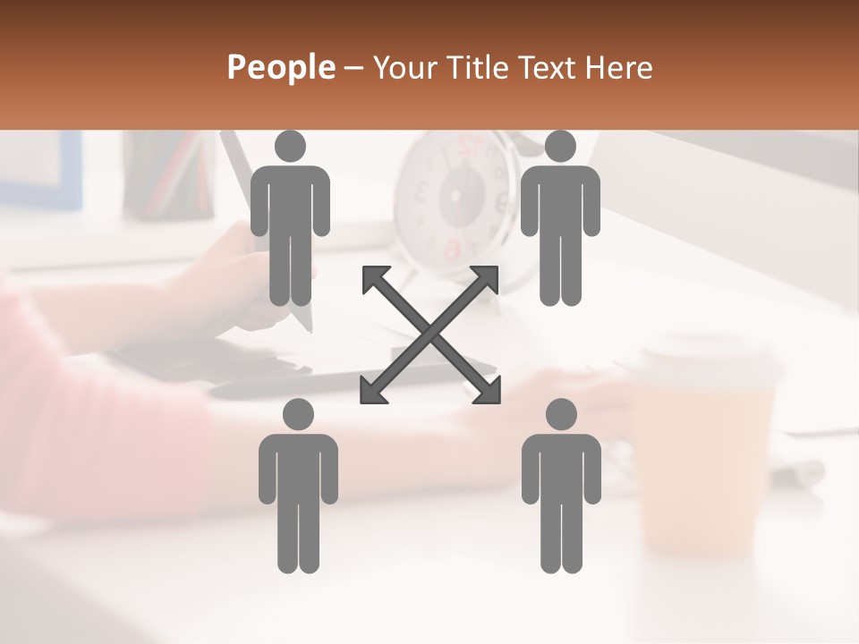 A Woman Writing On A Piece Of Paper Next To A Cup Of Coffee PowerPoint Template