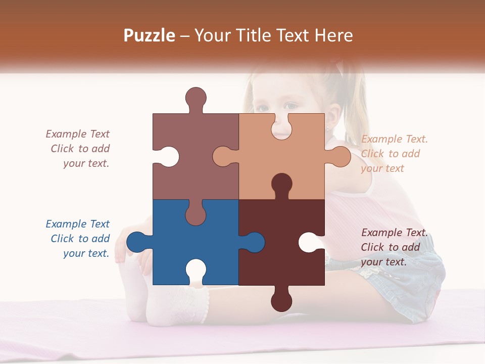 A Little Girl Sitting On A Mat With Her Feet On The Ground PowerPoint Template