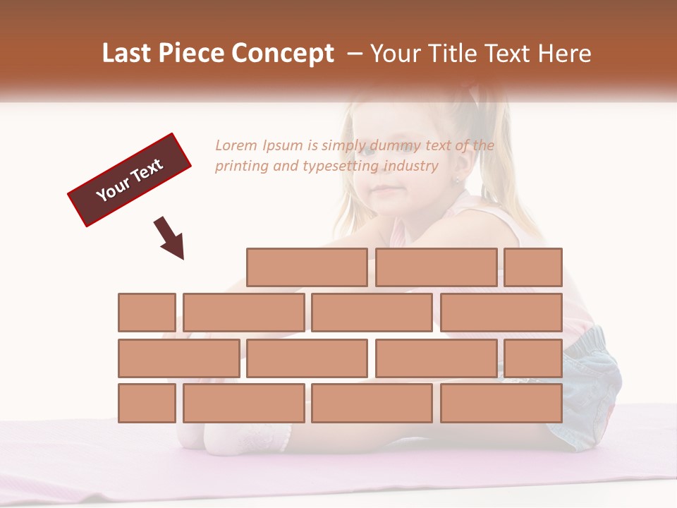 A Little Girl Sitting On A Mat With Her Feet On The Ground PowerPoint Template