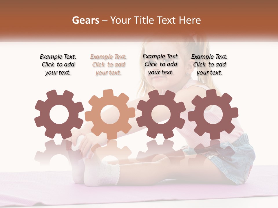 A Little Girl Sitting On A Mat With Her Feet On The Ground PowerPoint Template