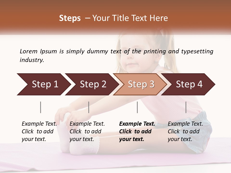 A Little Girl Sitting On A Mat With Her Feet On The Ground PowerPoint Template