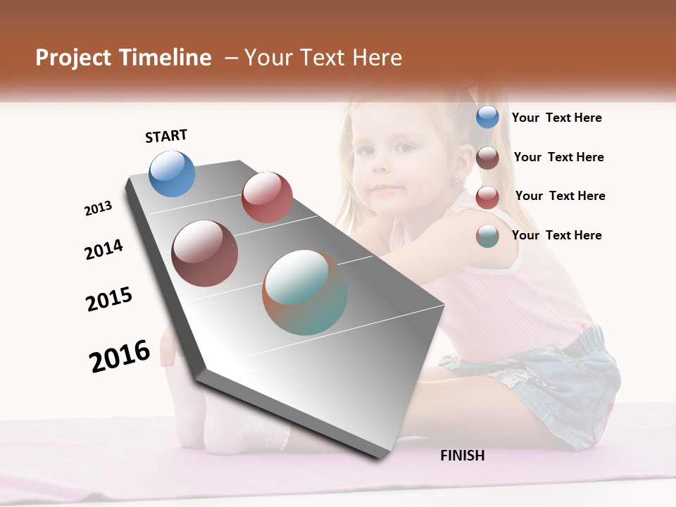 A Little Girl Sitting On A Mat With Her Feet On The Ground PowerPoint Template