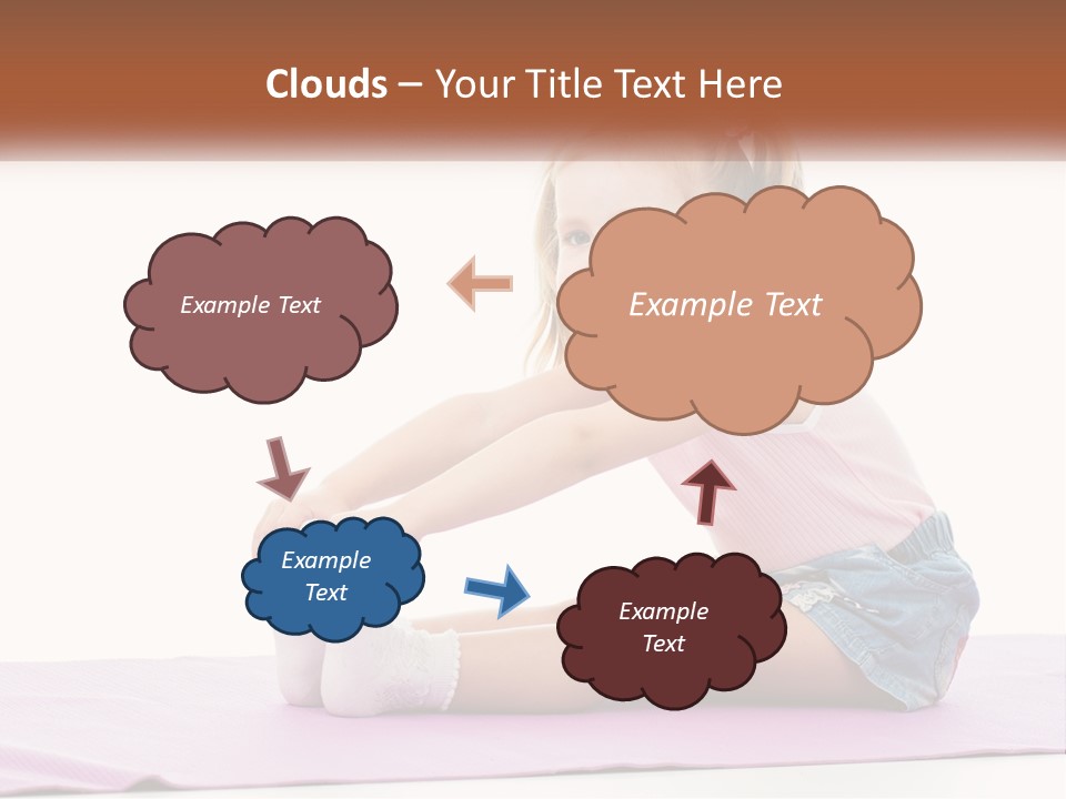 A Little Girl Sitting On A Mat With Her Feet On The Ground PowerPoint Template