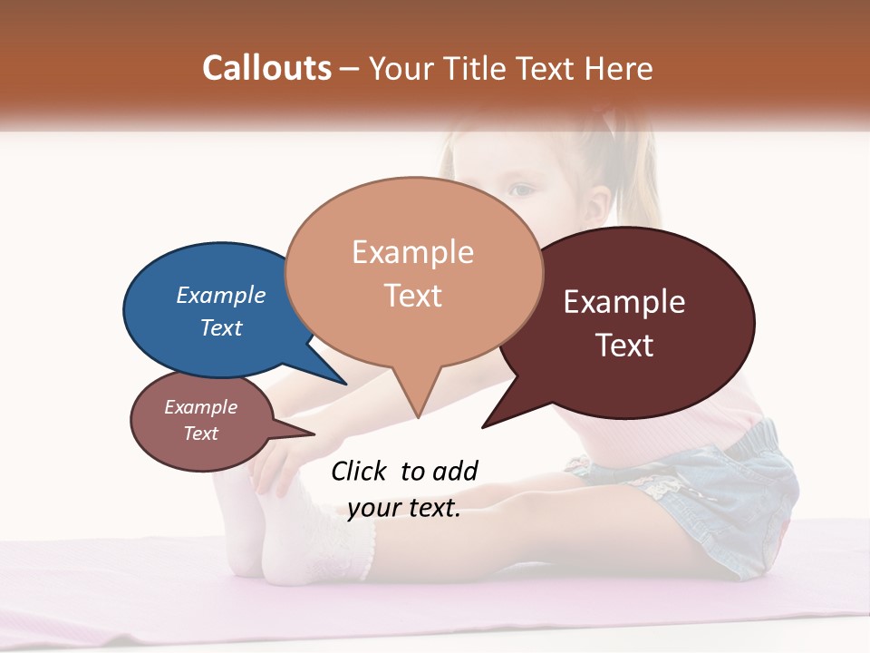 A Little Girl Sitting On A Mat With Her Feet On The Ground PowerPoint Template