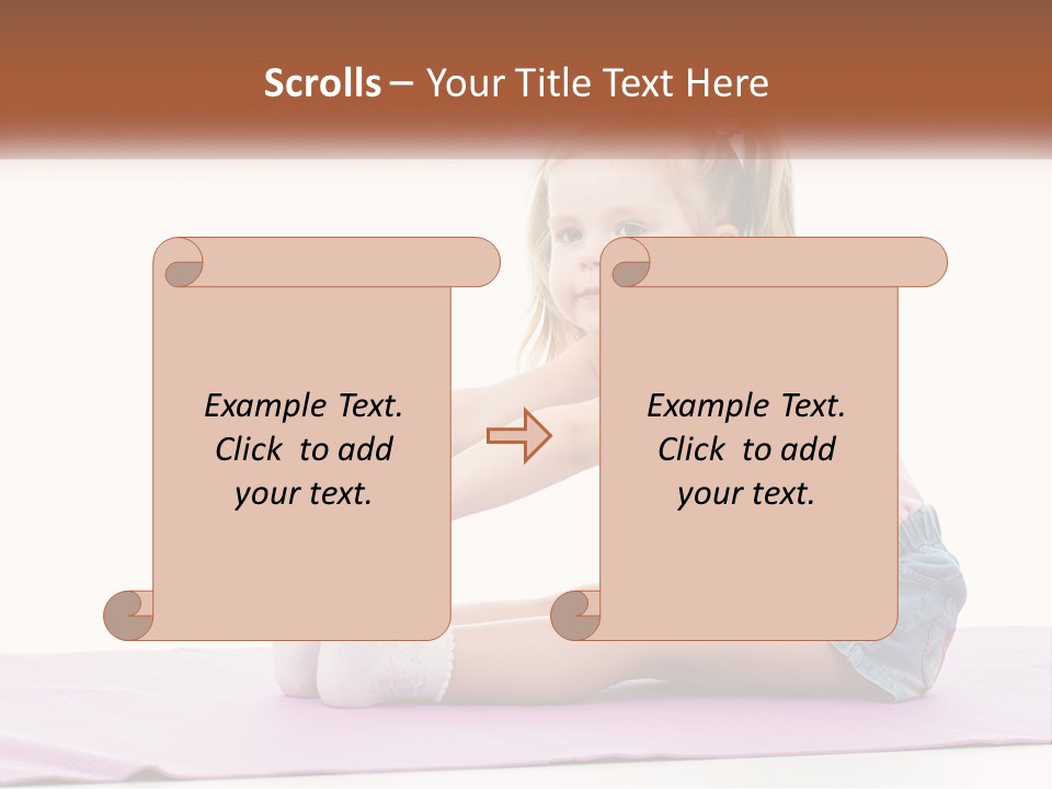 A Little Girl Sitting On A Mat With Her Feet On The Ground PowerPoint Template