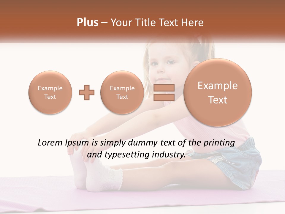 A Little Girl Sitting On A Mat With Her Feet On The Ground PowerPoint Template