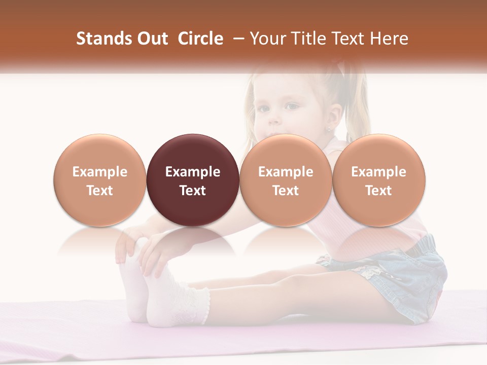 A Little Girl Sitting On A Mat With Her Feet On The Ground PowerPoint Template