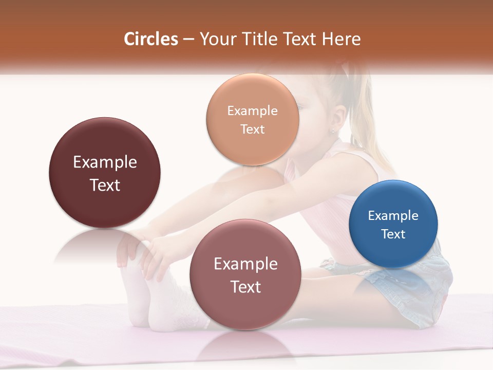 A Little Girl Sitting On A Mat With Her Feet On The Ground PowerPoint Template