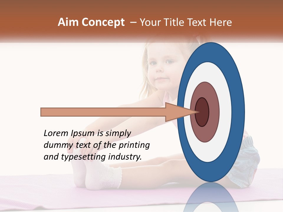 A Little Girl Sitting On A Mat With Her Feet On The Ground PowerPoint Template