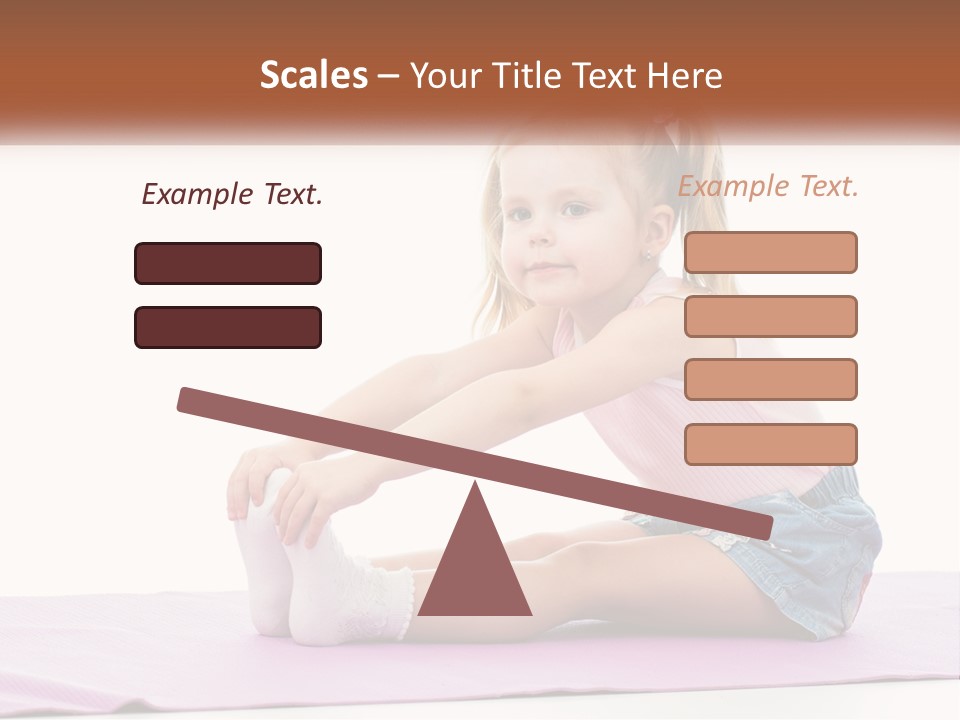 A Little Girl Sitting On A Mat With Her Feet On The Ground PowerPoint Template