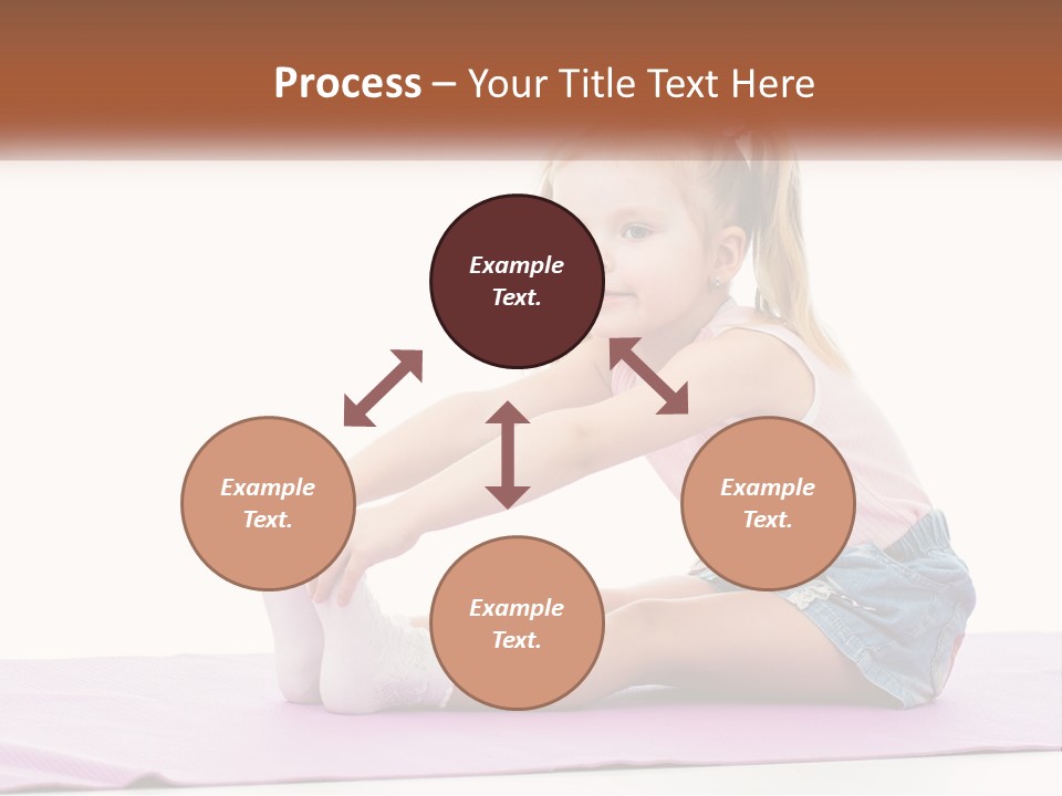 A Little Girl Sitting On A Mat With Her Feet On The Ground PowerPoint Template