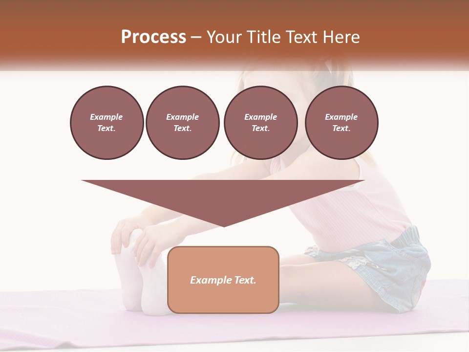 A Little Girl Sitting On A Mat With Her Feet On The Ground PowerPoint Template