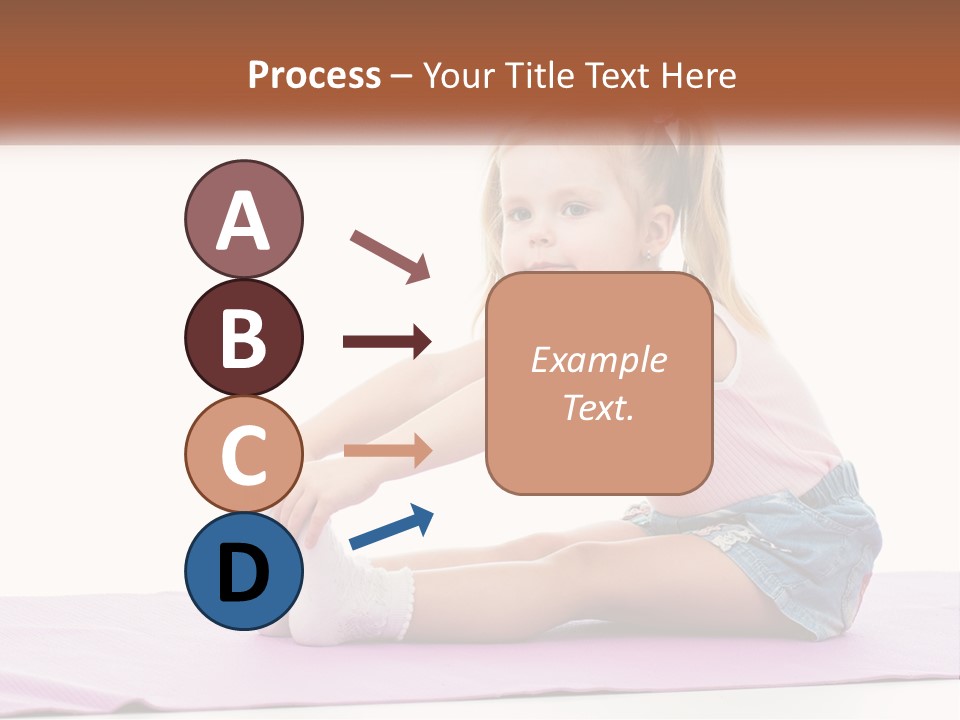 A Little Girl Sitting On A Mat With Her Feet On The Ground PowerPoint Template