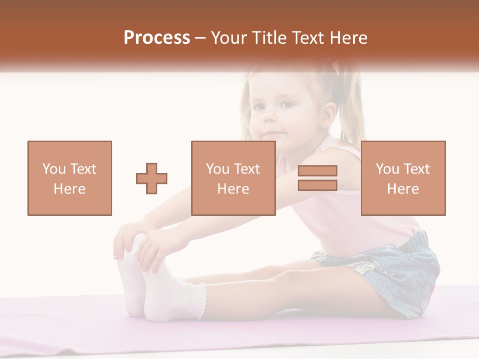 A Little Girl Sitting On A Mat With Her Feet On The Ground PowerPoint Template