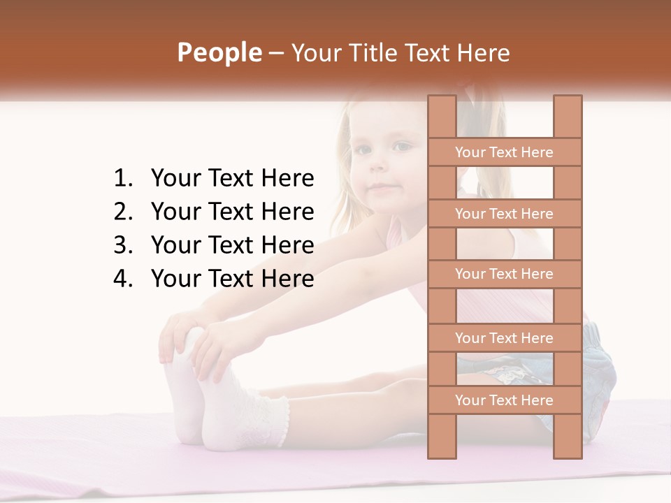A Little Girl Sitting On A Mat With Her Feet On The Ground PowerPoint Template