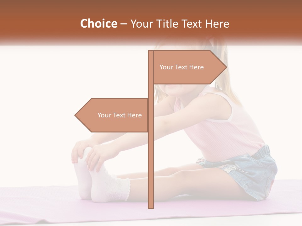 A Little Girl Sitting On A Mat With Her Feet On The Ground PowerPoint Template
