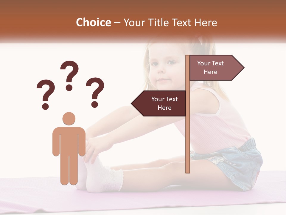 A Little Girl Sitting On A Mat With Her Feet On The Ground PowerPoint Template
