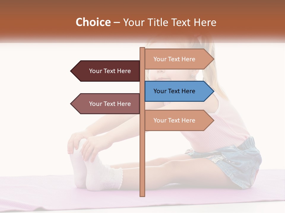 A Little Girl Sitting On A Mat With Her Feet On The Ground PowerPoint Template