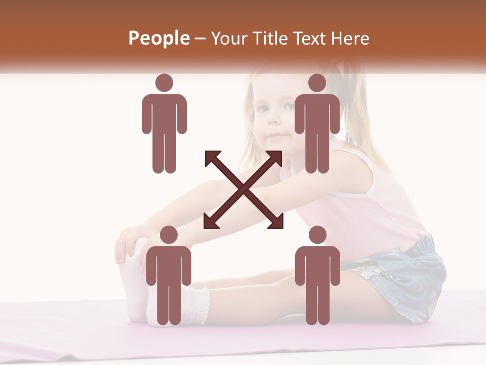 A Little Girl Sitting On A Mat With Her Feet On The Ground PowerPoint Template