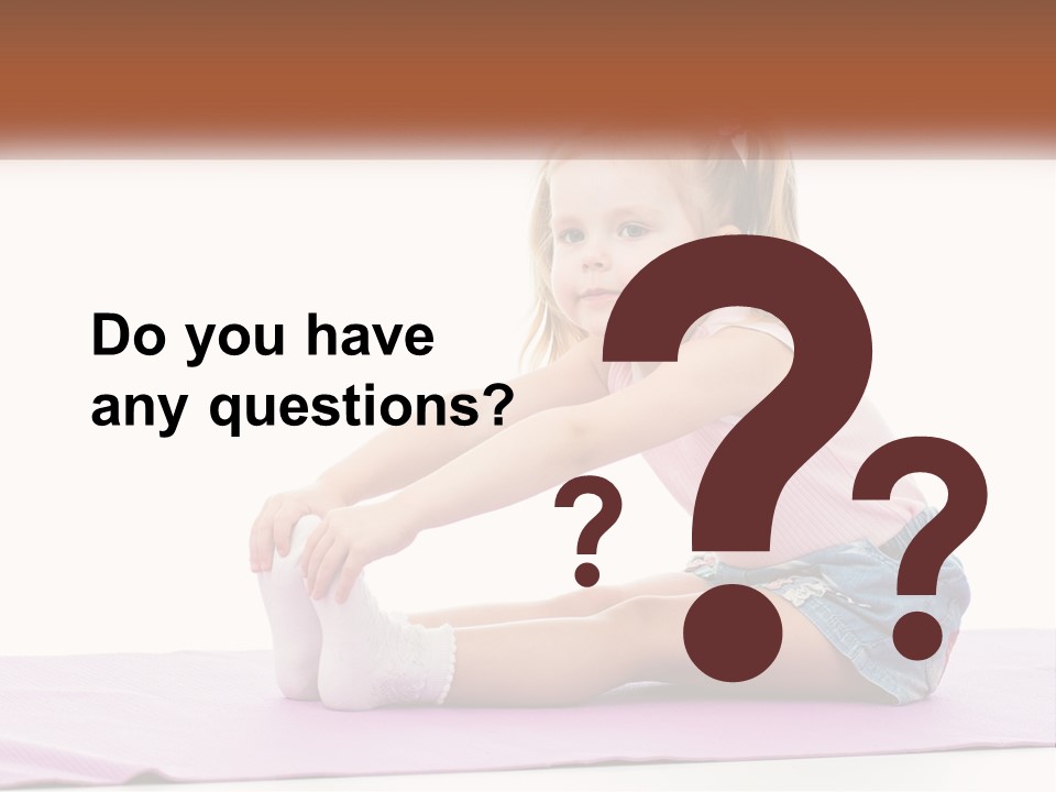 A Little Girl Sitting On A Mat With Her Feet On The Ground PowerPoint Template