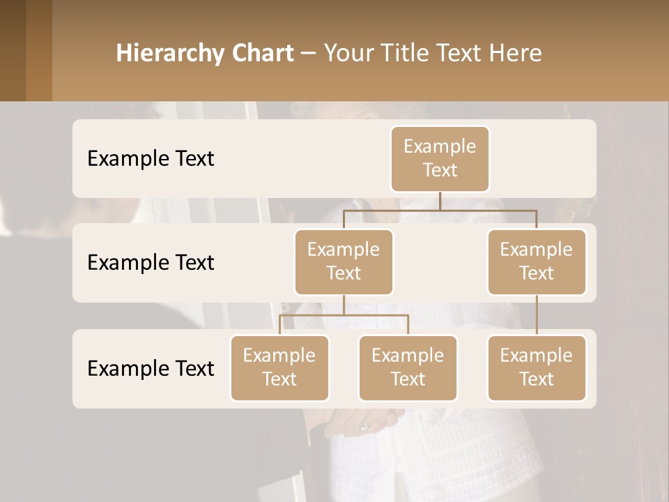 An Elderly Woman Shaking Hands With A Woman In Front Of A Red Door PowerPoint Template