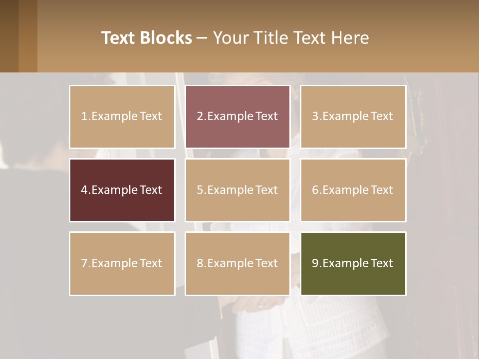 An Elderly Woman Shaking Hands With A Woman In Front Of A Red Door PowerPoint Template