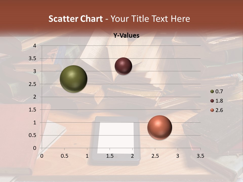 A Pile Of Books And A Tablet On A Table PowerPoint Template