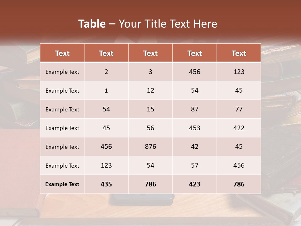 A Pile Of Books And A Tablet On A Table PowerPoint Template