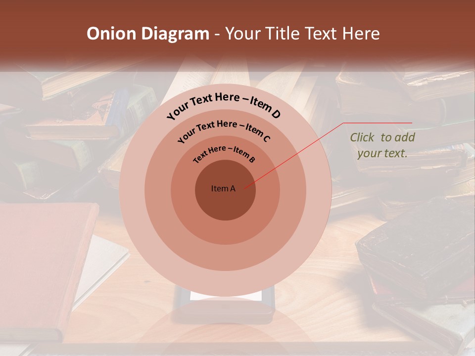A Pile Of Books And A Tablet On A Table PowerPoint Template