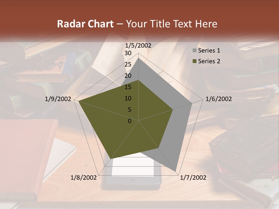A Pile Of Books And A Tablet On A Table PowerPoint Template