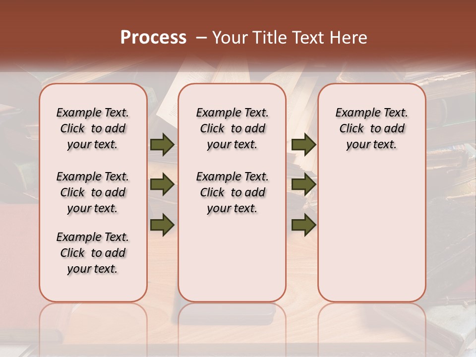 A Pile Of Books And A Tablet On A Table PowerPoint Template
