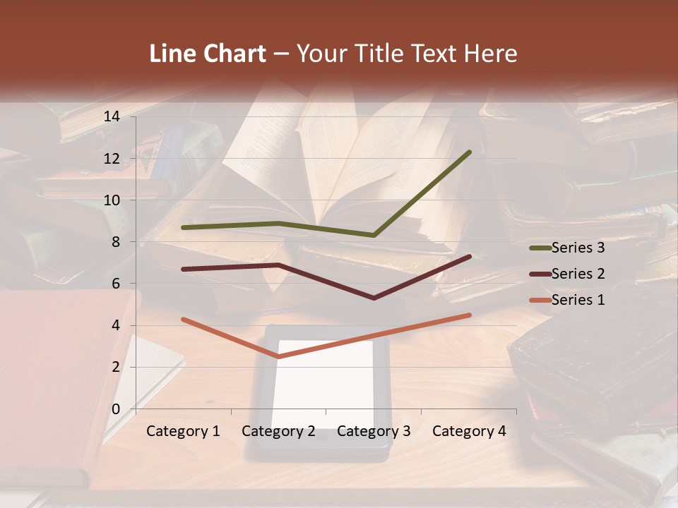 A Pile Of Books And A Tablet On A Table PowerPoint Template