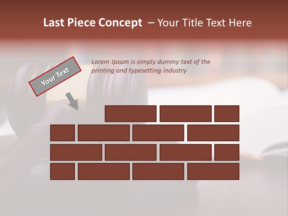 A Wooden Judge's Hammer On Top Of A Wooden Table PowerPoint Template