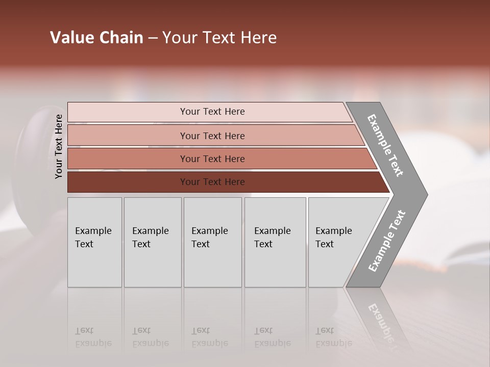 A Wooden Judge's Hammer On Top Of A Wooden Table PowerPoint Template