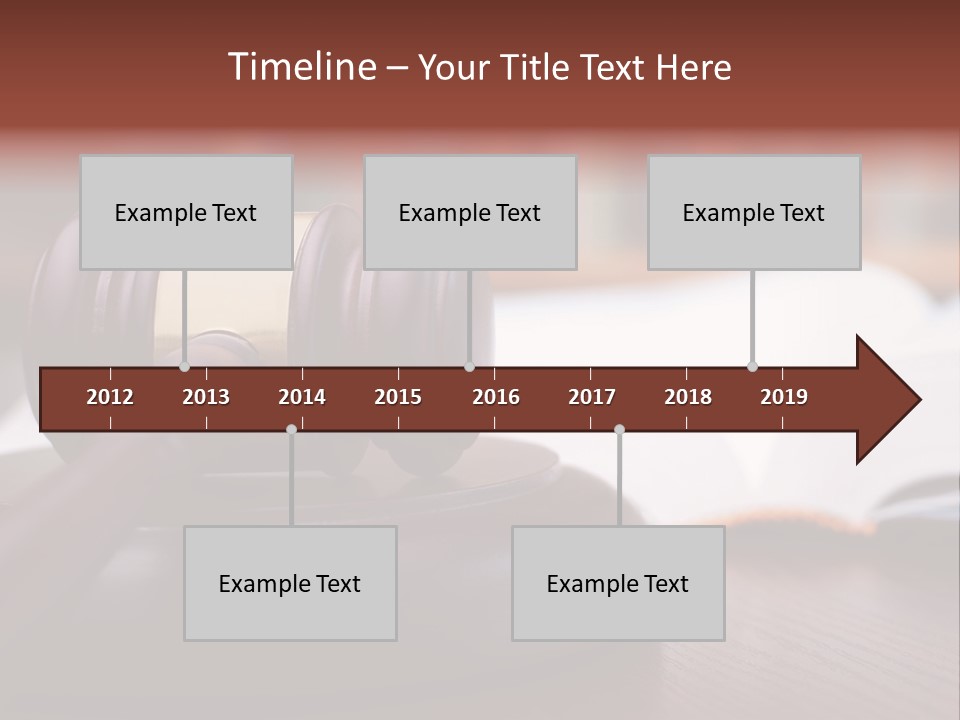 A Wooden Judge's Hammer On Top Of A Wooden Table PowerPoint Template