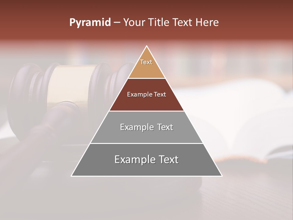 A Wooden Judge's Hammer On Top Of A Wooden Table PowerPoint Template