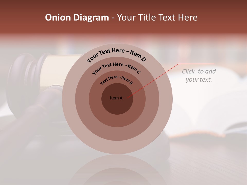 A Wooden Judge's Hammer On Top Of A Wooden Table PowerPoint Template