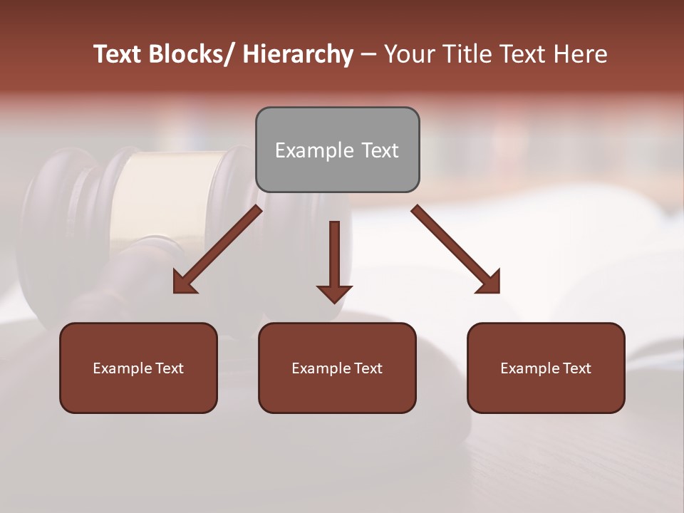 A Wooden Judge's Hammer On Top Of A Wooden Table PowerPoint Template