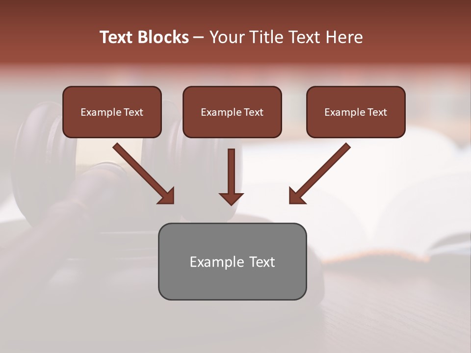 A Wooden Judge's Hammer On Top Of A Wooden Table PowerPoint Template