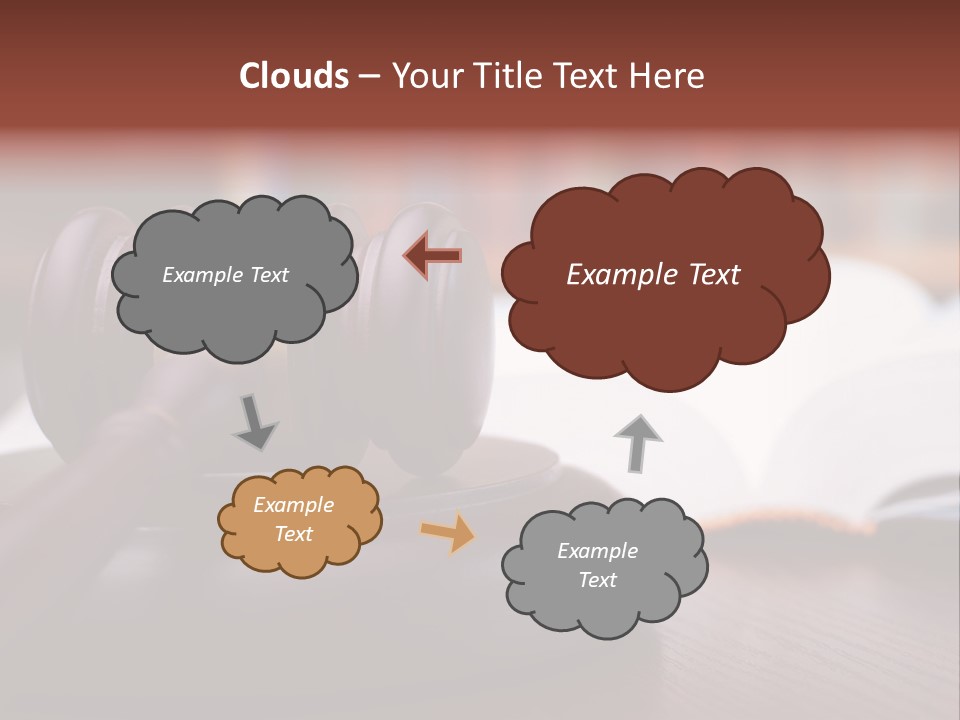 A Wooden Judge's Hammer On Top Of A Wooden Table PowerPoint Template