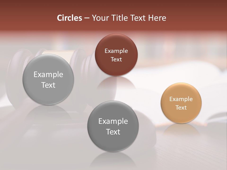 A Wooden Judge's Hammer On Top Of A Wooden Table PowerPoint Template