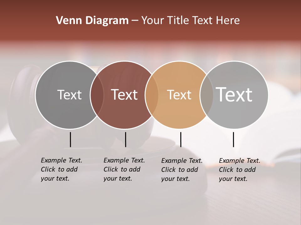 A Wooden Judge's Hammer On Top Of A Wooden Table PowerPoint Template