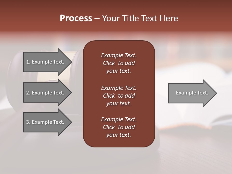 A Wooden Judge's Hammer On Top Of A Wooden Table PowerPoint Template