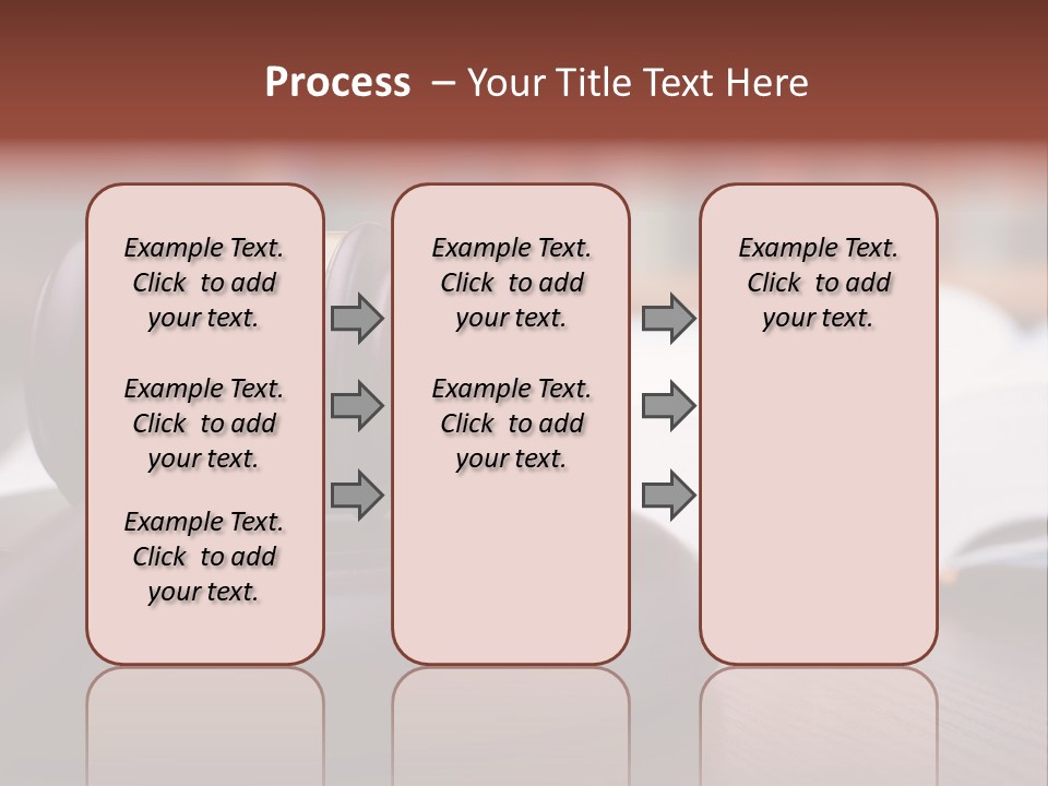 A Wooden Judge's Hammer On Top Of A Wooden Table PowerPoint Template