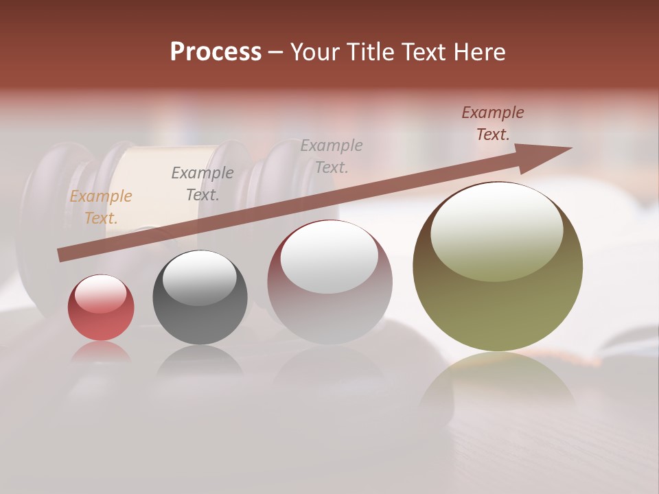 A Wooden Judge's Hammer On Top Of A Wooden Table PowerPoint Template