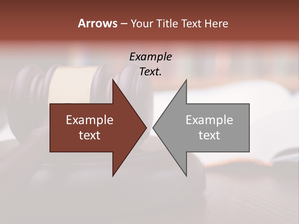 A Wooden Judge's Hammer On Top Of A Wooden Table PowerPoint Template
