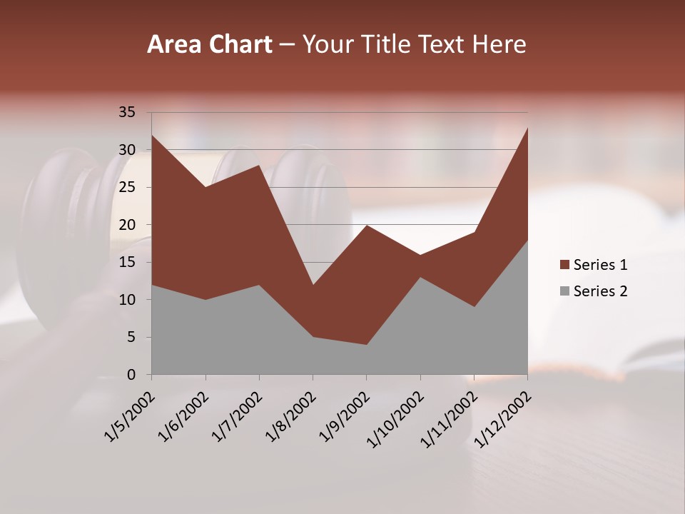 A Wooden Judge's Hammer On Top Of A Wooden Table PowerPoint Template