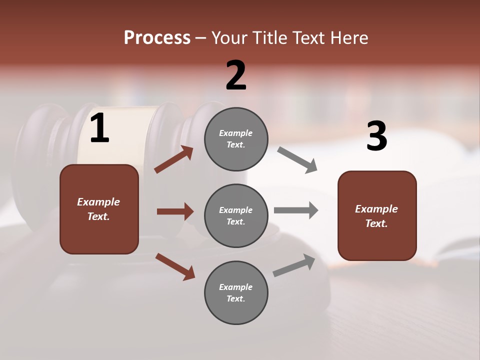 A Wooden Judge's Hammer On Top Of A Wooden Table PowerPoint Template