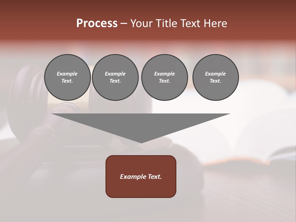 A Wooden Judge's Hammer On Top Of A Wooden Table PowerPoint Template