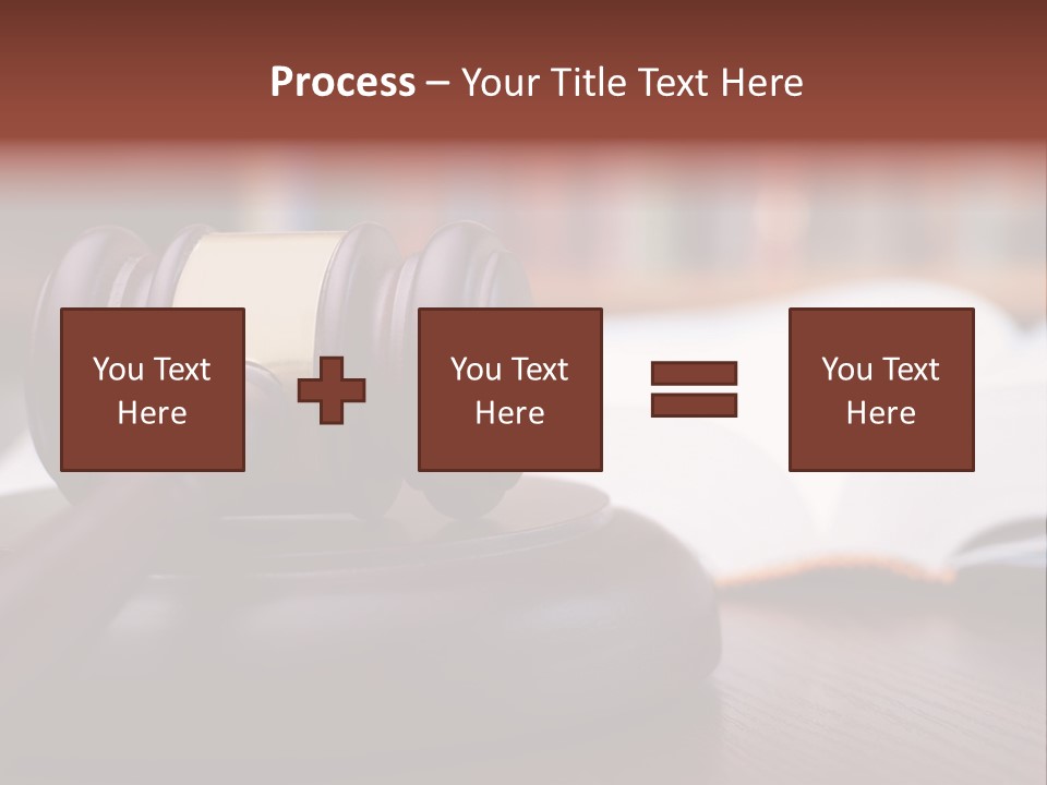 A Wooden Judge's Hammer On Top Of A Wooden Table PowerPoint Template